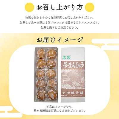 創業から伝わる　自家製餡にこだわった茶色の「茶まんじゅう」10個入り【配送不可地域：離島】