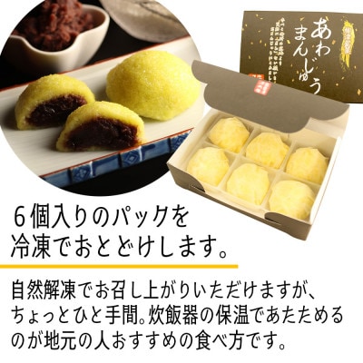 【受け継がれる味】柳津名物あわまんじゅう　6個入り【冷凍】【配送不可地域：離島】