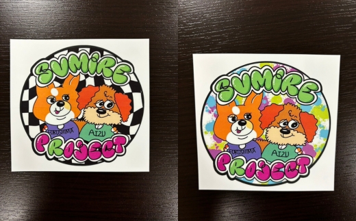 すみれプロジェクト公式ステッカー3種