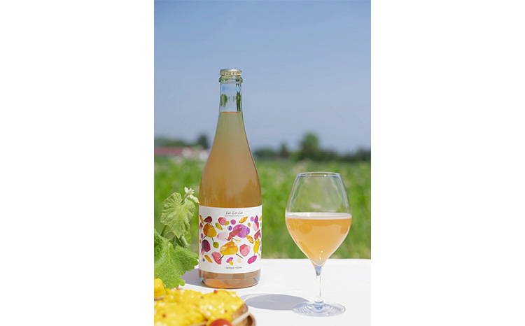 日本ワイン『LaLaLa2023』福島県オリジナル品種のブドウ「あづましずく」を使用した優しい泡のワイン（瓶内二次発酵・辛口・アルコール10%）