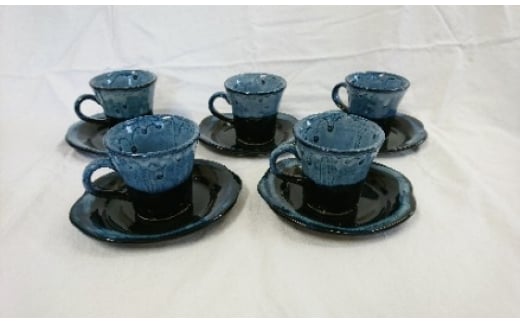 会津本郷焼　コーヒーカップセット　400年の歴史を誇る伝統工芸品