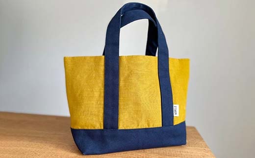 会津木綿ミニトート（黄） F6U-076