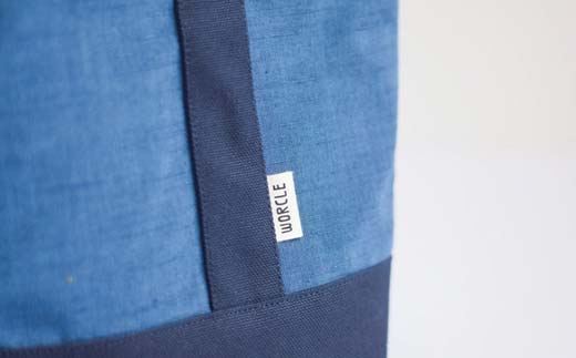 会津木綿ミニトート（青） F6U-077