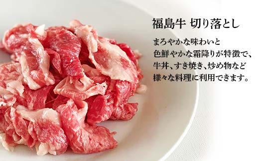 福島牛 切り落とし 400g （200g×2パック） 牛肉 黒毛和牛 和牛 国産 F6U-292