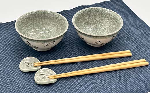 伝統工芸品大堀相馬焼 栖鳳窯 お茶碗とコップのペアセット F6U-365