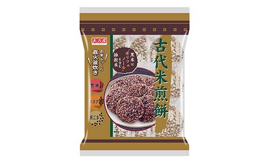 濃厚なお米の甘さと香ばしい香り 天乃屋 古代米煎餅 10枚入り×12袋 F6U-386