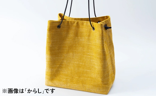 会津木綿スクエアハンドバッグ(青) F6U-093