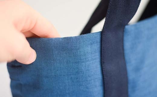 会津木綿ミニトート（青） F6U-077