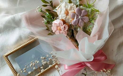 大切な人への贈り物に！花束風アイシングクッキー F6U-335