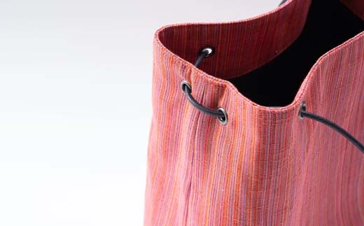 会津木綿スクエアハンドバッグ(ピンク) F6U-095