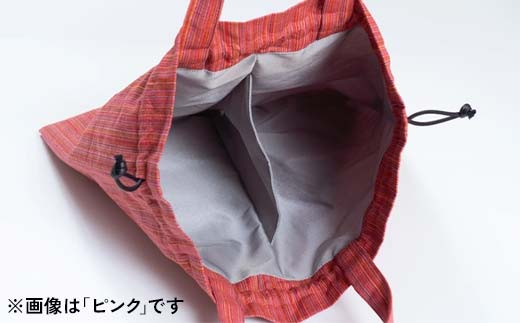 会津木綿シューズバッグ(青) F6U-098