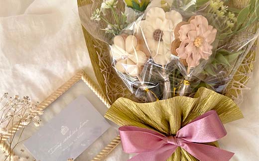 大切な人への贈り物に！花束風アイシングクッキー F6U-335