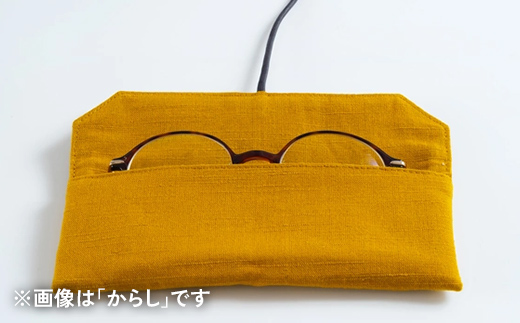 会津木綿ペンケース・メガネケース(紫) F6U-080