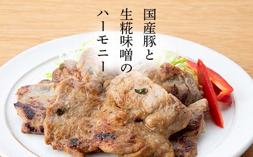 お弁当におつまみに！薄切り国産熟成豚味噌漬け9枚 F6U-024