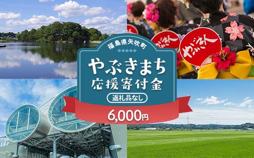 矢吹町 やぶきまち応援寄附金 6,000円 【返礼品なし】 F6U-315