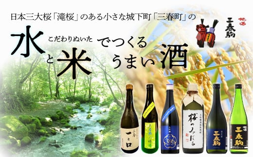 【人気】三春の銘酒飲み比べ6本　【07521-0123】