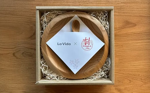 三春駒mego-ii 山桜のトレイ＆スプーンのセット　 【数量限定 木製 椅子 トレイ スプーン 食器 オリジナル 日用品 新生活 暮らし】【07521-0134】