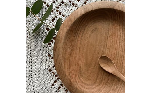 三春駒mego-ii 山桜のトレイ＆スプーンのセット　 【数量限定 木製 椅子 トレイ スプーン 食器 オリジナル 日用品 新生活 暮らし】【07521-0134】