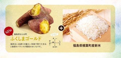 ＜通常B＞2025年度おいも株オーナー制度1口セット ふくしまゴールド＋楢葉町産新米　029a012