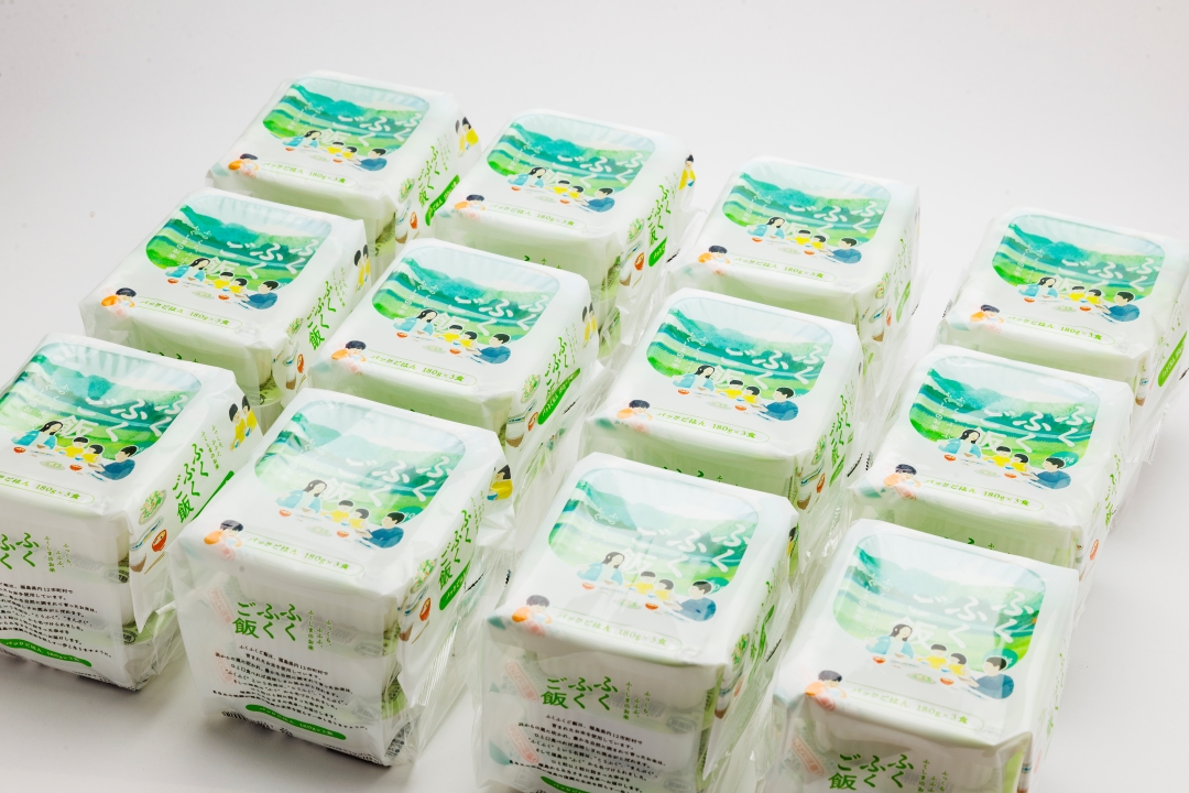 パックご飯　国内産ふくふくご飯® 2ケース 72食（180g×3食×12袋×2） 国内産ふくふくご飯® 2ケース 72食