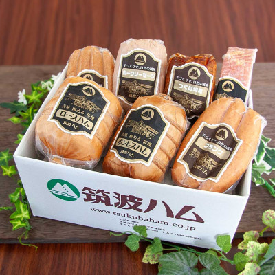 銘柄豚「常陸の輝き」バラエティブロック7品(筑波ハム ハム・ベーコン・ソーセージ・焼豚) 茨城県産【配送不可地域：離島・沖縄県】