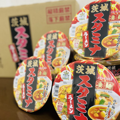 ニュータッチ 凄麺 茨城スタミナラーメン(ノンフライカップ麺)12食【配送不可地域：離島・沖縄県】