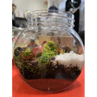 苔(コケ)とジオラマ、フィギュアを使ったテラリウム作り!!【配送不可地域：離島・沖縄県】