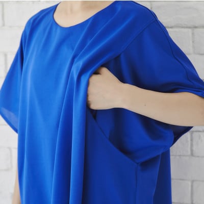 モーハウスの防災授乳服(吸水速乾Tシャツ)(ブルー)【配送不可地域：離島・沖縄県】