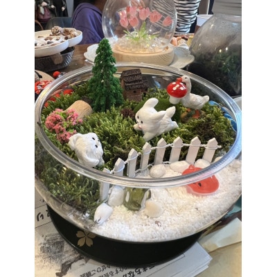 苔(コケ)とジオラマ、フィギュアを使ったテラリウム作り!!【配送不可地域：離島・沖縄県】