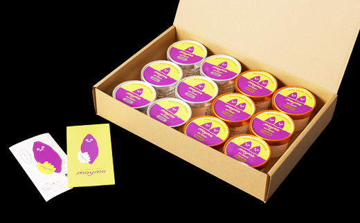 茨城県産さつまいも(べにはるか)moymoアイス2種食べくらべセット(12個入り)【配送不可地域：離島・沖縄県】