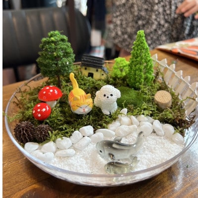 苔(コケ)とジオラマ、フィギュアを使ったテラリウム作り!!【配送不可地域：離島・沖縄県】