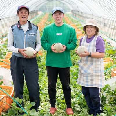 厳選クインシーメロン　3L【2玉】赤肉【配送不可地域：離島・沖縄県】