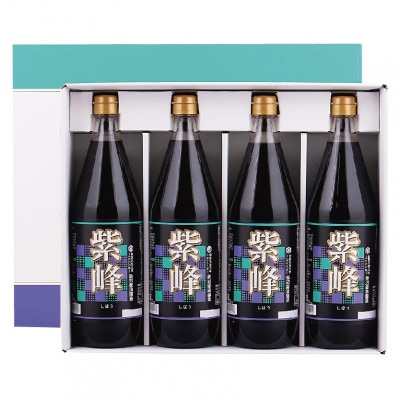 柴沼醤油　紫峰しょうゆ1L×4本セット【配送不可地域：離島・沖縄県】