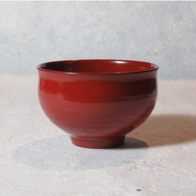 器而庵　ぐいのみ　朱【配送不可地域：離島・沖縄県】