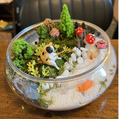 苔(コケ)とジオラマ、フィギュアを使ったテラリウム作り!!【配送不可地域：離島・沖縄県】