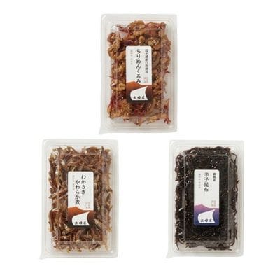 【湖の幸・海の幸】霞ヶ浦と国内産原料を使った佃煮3種セット 化粧箱入り【配送不可地域：離島・沖縄県】
