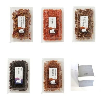 【湖の幸・海の幸】霞ヶ浦と国内原料を使った佃煮5種セット 化粧箱入り【配送不可地域：離島・沖縄県】