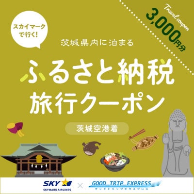 スカイマークで行くダイナミックエクスプレス 茨城空港行き(3,000円分)【配送不可地域：離島・沖縄県】