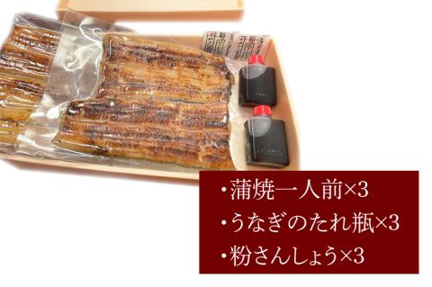 【蒲焼割烹 ぬりや】うなぎ蒲焼（真空パック）３人前 【鰻 ウナギ うなぎ　土用丑の日 土用 丑の日 かば焼き 蒲焼き 国産 うなぎ蒲焼 老舗】 （GW-4）