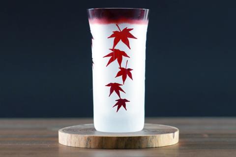 MOMIJI 120【和柄 紅葉 グラス コップ ガラス 彫刻 プレゼント ギフト 就職祝い 誕生日 父の日 母の日 結婚祝い 新築祝い和風 耐熱】（HW-6）