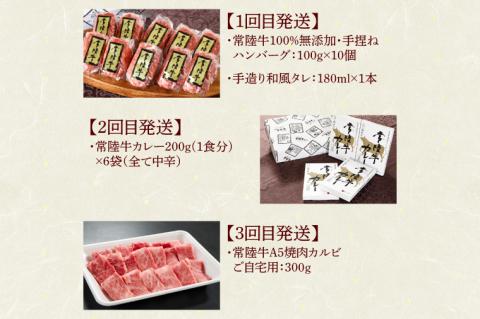 【定期便 全12回】 常陸牛 12ヶ月 定期便 Bコース 食べ物 肉 ハンバーグ 焼肉 すき焼き しゃぶしゃぶ リブロース ステーキ レトルトカレー ふるさと納税 定期便 ギフト対応（DU-112）