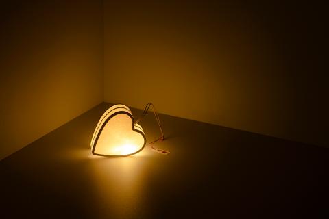 MICシリーズ HEART ORNAMENT【提灯 LED光源 和紙 ハート 防水 西ノ内和紙 インテリア 間接照明 茨城県 水戸市】（CX-13）