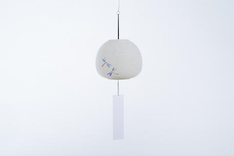 風鈴提灯 えん 蜻蛉【提灯 LED光源 和紙 インテリア 間接照明 茨城県 水戸市 風鈴提灯 お盆 お盆用提灯】（CX-19）