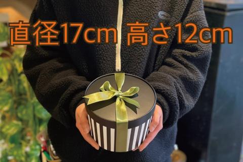 DR-3　ラウンドアレンジ　BOXアレンジ　ボックスアレンジ　サプライズ　箱アレンジ　フラワーアレンジ　花　お花　贈り物　誕生日　送別　母の日　ホワイトデー