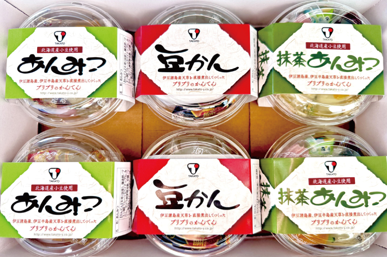 タカトーの甘味セット12個入【あんみつ 餡蜜 スイーツ 和菓子 人気 最高級 お菓子 和スイーツ あんこ かんてん 黒蜜 抹茶 豆かん】（CG-3）