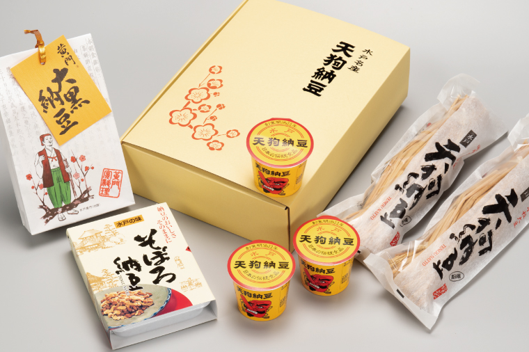 水戸天狗納豆 笹沼五郎商店 特選納豆セット【納豆 なっとう 大豆 ギフト 贈り物 セット 食べ比べ ご飯のお供 藁納豆 水戸市 水戸 茨城県 老舗 10000円 1万円】（CV-1）