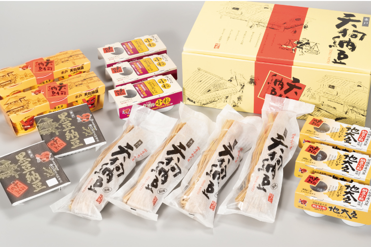 水戸天狗納豆 笹沼五郎商店 国産大豆使用 詰め合わせ【納豆 なっとう 大豆 ギフト 贈り物 セット 食べ比べ ご飯のお供 藁納豆 水戸市 水戸 茨城県  老舗 20000円以内 2万円以内】（CV-2）