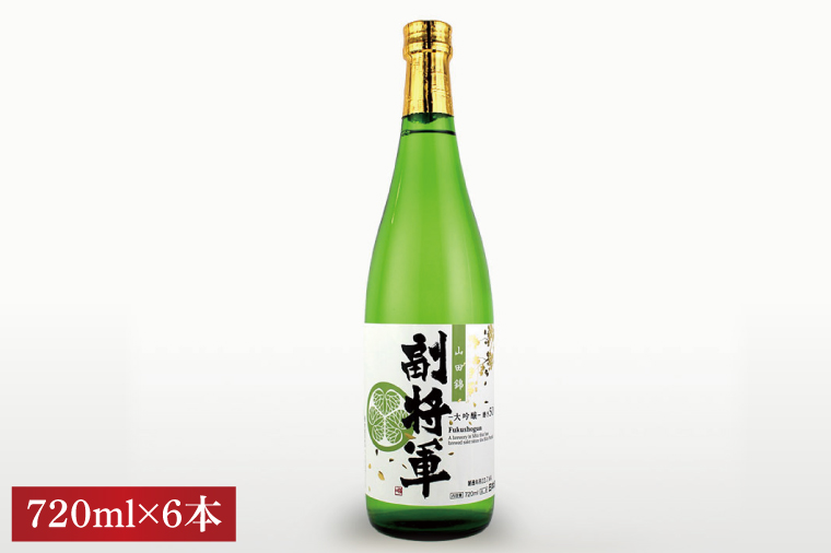 『副将軍』大吟醸山田錦磨き50 720ml×６本セット【日本酒 お酒 酒 辛口 冷酒 水戸市 茨城県】（DW-134）