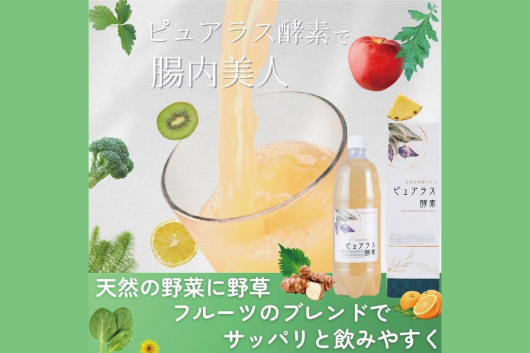 自然の恵みを封じこめた完全非加熱発酵エキス『ピュアラス酵素』1000ml/2本【非加熱酵素ドリンク 健康 乳酸菌 酵素ドリンク 発酵食品 水戸市 水戸 茨城県】（EH-7）