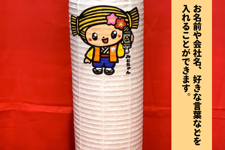 厳選！みとちゃん弓張提灯【オリジナル 名入れ お祭り イベント 記念品 お寺 神社 奉納 提灯の日本三大産地 水府提灯 手作り 手書き】（JW-1）